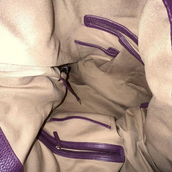 Isaac Mizrahi Extra-Large Pebbled Leather shoulder bag / Tote - Picture 6 of 6